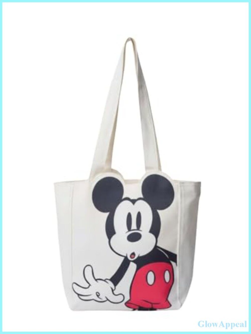 Disney Tote Bag Canvas Shoulder Reusable Shopping Travel Purse Character Print